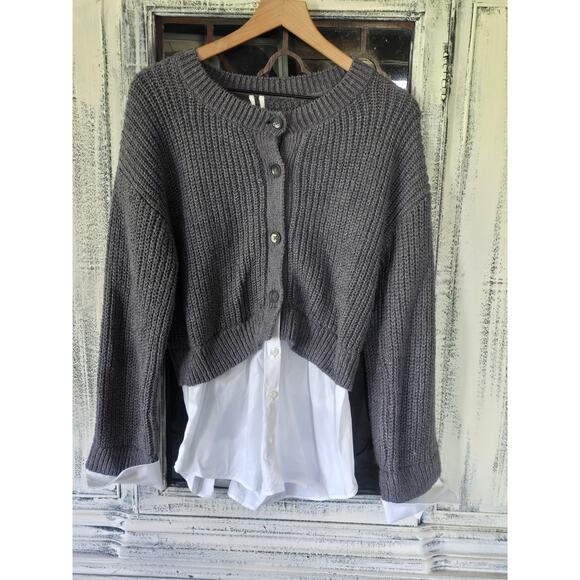 Anthropologie Twofer Cardigan Sweater - New Medium - Picture 5 of 5